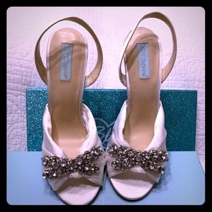 Blue by Betsey Johnson ivorysatin wedding heels